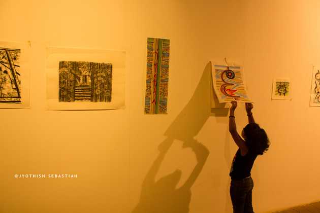 Visitors at Kochi Biennale