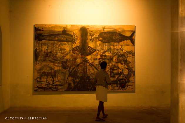 Visitors at Kochi Biennale